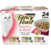 Purina Fancy Feast Grilled Poultry & Beef Collection Wet Cat Food Variety Pack - (24) 3 Oz. Cans 13 81dK7JtJ05L 1