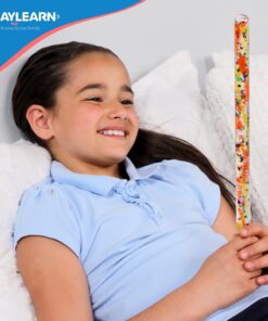 Playlearn 4pk 12.5” Spiral Glitter Wands - Wide Diameter - Sensory Wands for Kids - Glitter Tube Wonder Wand - Calming Toys - Large Size 9 81dLLtUORXL