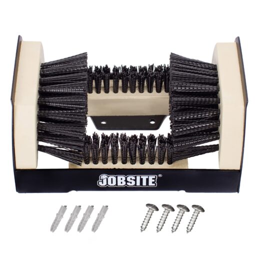 Jobsite The Original Boot Scrubber - All Weather Industrial Shoe Cleaner & Scraper Brush 1 Pack