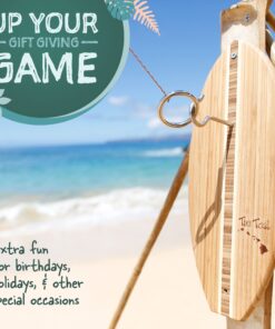 Tiki Toss Ring Toss Game for Adults & Kids - Hook and Ring Games with String and Hooks for Indoor Use, Man Cave Decor & Stuff, Gifts for Men Original 28 81dLg5Dc4rL