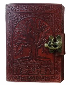 Leather Celtic Tree of Life Book of Shadows Blank Spell Book Wicca 5" Brown 32 81dMxIiU7VS