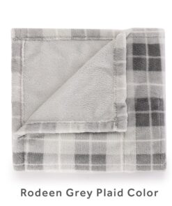 Sunbeam Royal Luxe Rodeen Plaid Grey Heated Personal Throw / Blanket, Cozy-Warm, Adjustable Heat Settings 13 81dNouNvyLL