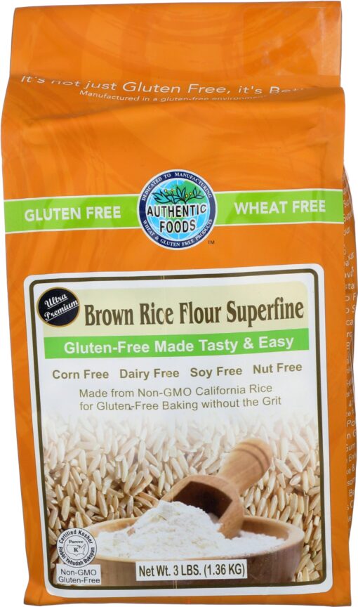 Authentic Foods Superfine Brown Rice Flour - 3lb