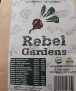 Certified Organic Vegetable Seeds for Planting Outdoors - 13 Seed Variety Pack of Veggie Heirloom Seeds Non GMO Organic Non Hybrid Open Pollinated for Home Garden - Tomato, Broccoli, Carrots, Fruit 35 81dP8jOsQFL