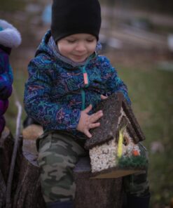 Handmade Edible Birdhouse- Tall Dark- Unique Reseedable Bird Feeder Wooden Birdhouse Covered w/Birdseed- Made in The USA Dark Roof 32 81dPQ0cdCbL