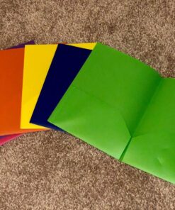 JAM PAPER Plastic 2 Pocket POP Folders - Durable School Folders - Assorted Primary Colors - 6/Pack 27 81dPpV8Gi8L
