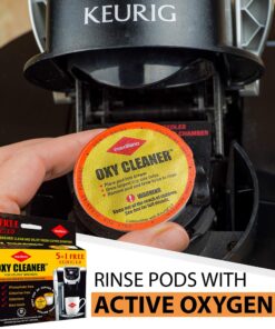 Maxiliano Cleaning Pods Compatible with K-Cup 2.0 Keurig, Stain Remover, Biodegradable, Non Toxic, 6 Cups Count per Pack. 20 81dSslaLM6L