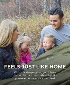 TETON Sports Mammoth Queen Size Sleeping Bag- Double Sleeping Bag – A Warm Bag the whole family can enjoy – Great Sleeping Bag for Camping, Hunting and base camp. Compression Sack Included 32 81dSx4zIBzL 1