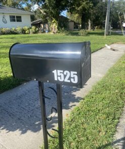 Gibraltar Mailboxes Decorative Medium Capacity Galvanized Steel Black, Mailbox & Post Combo, T11KIT0B, 1-(Pack) 24 81dTT7rF1rL