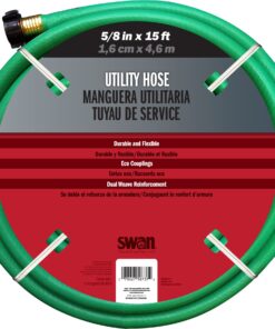 Swan Products SN58R015 Utility Lightweight Leader Hose 15' x 5/8", Green 12 81dTdT8b4LL