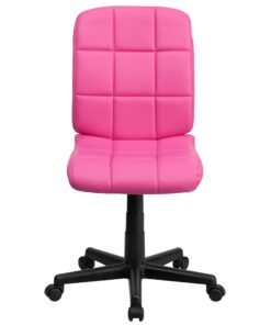 Flash Furniture Clayton Mid-Back Pink Quilted Vinyl Swivel Task Office Chair 30 81dUWJ2uPuL