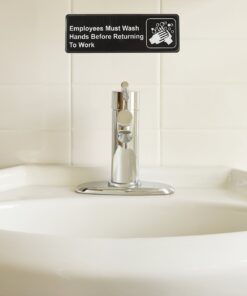 Employees Must Wash Hands Before Returning to Work Sign (Pack of 2) Black and White, 9" x 3" 11 81dUpg0uW1L