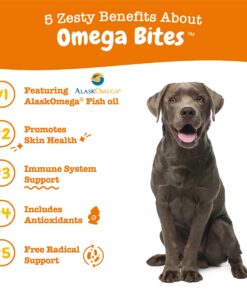 Zesty Paws Omega 3 Alaskan Fish Oil Chew Treats for Dogs - with AlaskOmega for EPA & DHA Fatty Acids - Hip & Joint Support + Skin & Coat Chicken Flavor (90 Soft Chews) 90 Count (Pack of 1) 30 81dVEYvflGL 2