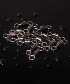 Barrel Fishing Swivels Kit 500pcs Rolling Swivels Fishing Tackle Saltwater Heavy Duty Fishing Line Connectors Black Stainless Steel Bearing Swivels for Saltwater Freshwater 30-97Lbs 14 81dYtUIldjL