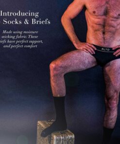 Men's Cotton Briefs with Free Matching Dress Socks and No-Show Socks 3 Piece Set TheMaxisms Black XL 7 81dYznlJTL
