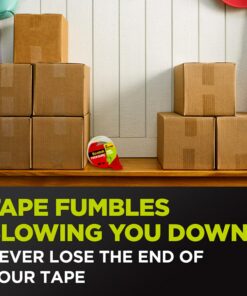 Scotch Sure Start Packing Tape, Clear, Holiday Wrapping Tape with Quiet Unwind and Easy Start, 1.88 in. x 25 yd., 6 Tape Rolls 6 Rolls 28 81daoBhXi6L