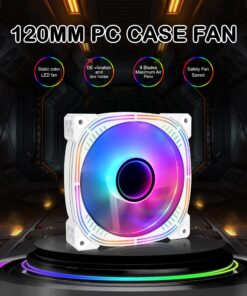 Conisy Silent Series 120mm Case Fan for Computer Case, RGB LED Quiet PC Fans with 4pin Molex & 3pin Motherboard Connector (Single Pack) Blue 15 81daxgGeGXL 1