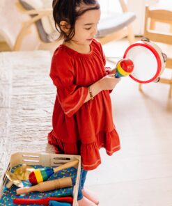 Melissa & Doug Band-in-a-Box Clap! Clang! Tap! - 10-Piece Musical Instrument Set - Kids Musical Instruments, Wooden Percussion Instruments For Toddlers And Kids Ages 3+ English Only 27 81df735JxML