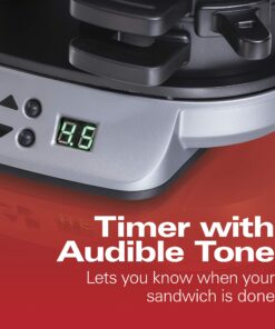 Hamilton Beach Dual Breakfast Sandwich Maker with Timer, Silver (25490A) 35 81dfSSnFiyL