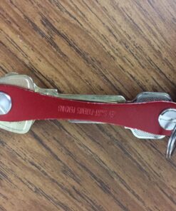 KeySmart Key Holder for Keychain Key Ring - Compact Key Organizer Key Chain Key Case, Minimalist Pocket-Sized EDC Keychain, Loop Piece for Car Fobs, Expandable (up to 14 Keys, Red) 44 81dg0B7ROjL