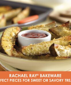 Alternative view of Rachael Ray Nonstick Bakeware with Grips, Nonstick Cookie Sheet / Baking Sheet - 10 Inch x 15 Inch, Gray with Orange Grips