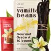 10 Tahitian Vanilla Beans for making Vanilla Extract - Grade A Vanilla Beans for Baking - 5-7 Inches (12 to 15 CM) long Vanilla Pods, Caviar Rich, Flavorful Fresh Vanilla Bean Pods by Gya Labs 1.2 Ounce (Pack of 1) 3 81dgEPoWAOL