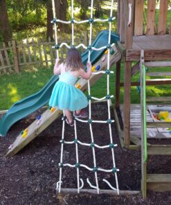 Safe Kidz Cargo Climbing Net, 100% Polyester Rope Ladder, 96" L x 30" W + Drill Bit & Instructions Regular 34 81dgGoTSLgL