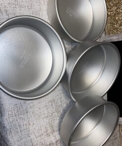 Wilton Aluminum 6-Inch Round Cake Pan Set, 4-Piece 6" 4-Pack 6" (4-Pk.) Round 27 81dgI7lYfRL