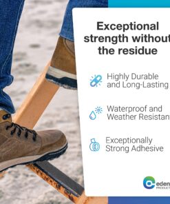 EdenProducts Heavy Duty Anti Slip Grip Tape (4inx33ft) - High Traction Anti Slip Tape, Waterproof Outdoor Grip Tape for Stairs, for Skateboards, Bat, Pool, Floor - Non Skid Tape Outside Step Treads 4" x 33 Feet 1 24 81dgUdL7oXS