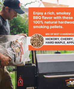 CookinPellets Perfect Mix Natural Hardwood Hickory, Cherry, Hard Maple, and Apple BBQ Grill Wood Pellets for Pellet Grill and Pellet Smoker, 40 Lb Bag 26 81dhLnGYhL