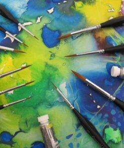 Best Professional Siberian Kolinsky Sable Detail Paint Brush, Value Set of 10, Miniature Brushes Will Keep a Fine Point and Spring, for Watercolor, Oil, Acrylic, Nail Art & Models 18 81dibJxLcDL 2