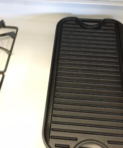 Lodge LPGI3 Cast Iron Reversible Grill/Griddle, 20-inch x 10.44-inch, Black 20 Inch Double Burner 59 81dj6ACcCtL