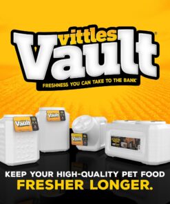 Gamma2 Vittles Vault Stackable Dog Food Storage Container, Up to 60 Pounds Dry Pet Food Storage, Made in USA 40 81dl h7A9xL