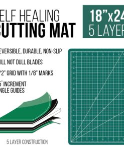 Alternative view of US Art Supply 18" x 24" Green/Black Professional Self Healing 5-Ply Double Sided Durable Non-Slip Cutting Mat Great for Scrapbooking, Quilting, Sewing and all Arts & Crafts Projects 1