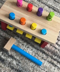 Melissa & Doug Deluxe Pounding Bench Wooden Toy With Mallet - STEAM Toddler Toy 29 81docsJzXHL