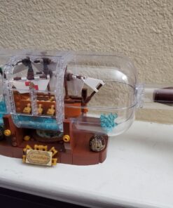 LEGO Ideas Ship in a Bottle 92177 Expert Building Kit, Snap Together Model Ship, Collectible Display Set and Toy for Adults (962 Pieces),Multicolor 42 81dpbBjg3KL