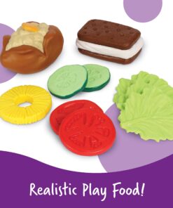Learning Resources New Sprouts Dinner Food Basket - 18 Pieces, Ages 18+ Months Pretend Play Food for Toddlers, Preschool Learning Toys, Kitchen Play Toys for Kids 29 81dq3IbbKeL
