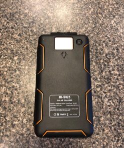 FEELLE Solar Charger Power Bank - 25000mAh Portable Phone Charger 3A Fast Charging External Battery Pack with 4 Solar Panels for Phone Outdoor Camping Orange Yellow 58 81duvOTrWzL