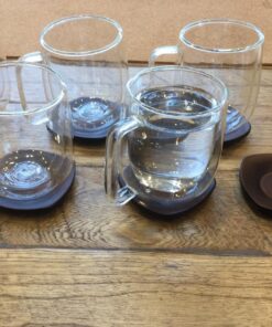 Huada Double Wall Insulated Borosilicate Glass Mugs Modern Espresso Cups, 10-Ounce, Set of 2 46 81dwXlkMk4L