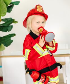 Melissa & Doug Fire Chief Role Play Costume Dress-Up Set (6 pcs) Standard Packaging 27 81dx7npkkiL