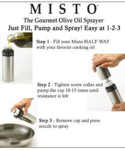 Misto Brushed Aluminum Oil Sprayer, Silver individual 23 81dxhehLutL