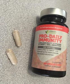 Vitamin Bounty Pro-Daily Immunity Probiotic - 10 Billion CFU Blend, Zinc & Vitamin C for Digestive Health, Immune Support Prebioitcs and Probiotics for Women and Men - 60 Capsules 1 34 81e XjIQWNL 2