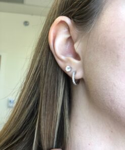 Amazon Essentials Plated Sterling Silver Cubic Zirconia Stud Earrings (Round & Princess) White/Platinum 5 mm Round Cut 26 81e06BGx5hL 1