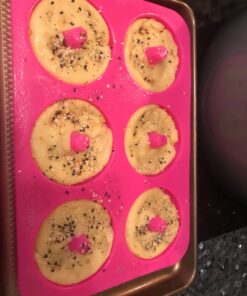 LoveS (2pcs) 6-Cavity Silicone Donut Baking Pan/Non-Stick Donut Mold, Dishwasher, Oven, Microwave, Freezer Safe 42 81e0WbC6mlL