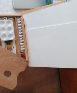 Falling in Art Tabletop Easel Set - 24 Pieces Starter Kit - Artist Acrylic Painting Kit with 12 Acrylic Paints Set, Canvas Panels, Brushes, Wooden Palette for Kids, Adults, Beginners, Professionals 24 PCS Drawer Easel Painting Set 59 81e0uhDbvPL