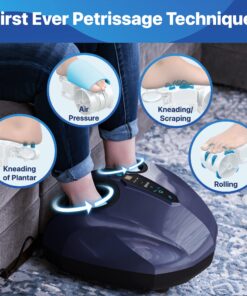 MIKO Foot Massager Machine with Deep-Kneading, Compression, Shiatsu, and Heat for Plantar Fasciitis, Neuropathy, Fits up to Men Size 13 Grey With Button 31 81e37tk6DL