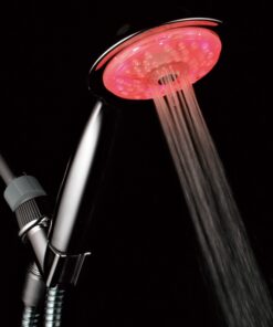 Luminex by PowerSpa 7-Color 4-Setting LED Handheld Shower Head with Air Jet LED Turbo Pressure-Boost Nozzle Technology. 7 vibrant LED colors change automatically every few seconds 23 81e4jb7RlvL