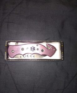 TAC Force TF-498 Series Spring Assist Folding Knife, Half-Serrated Blade, 4.5-Inch Closed Pink EMT 36 81e5goaiG9L