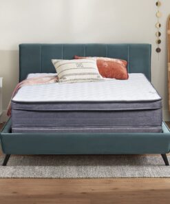 Alternative view of Spinal Solution 11-inch Medium Plush Foam Encased Eurotop Pillowtop Innerspring Mattress and 8" Wood Traditional Box Spring/Foundation Set, Full Size 8" Foundation