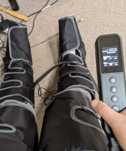 FIT KING Full Leg Massager with Heat, Air Compression Massager for Foot Calf & Thigh Muscle Relaxation and Recovery, Helpful for Pain Relief,Swelling, Edema and RLS, FSA-HSA Approved Full Leg with Heat 32 81e9fl8 woL